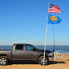 Tailgate Flagpole with Wheel Stand