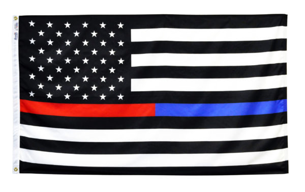 Thin Red and Blue Line US Flag